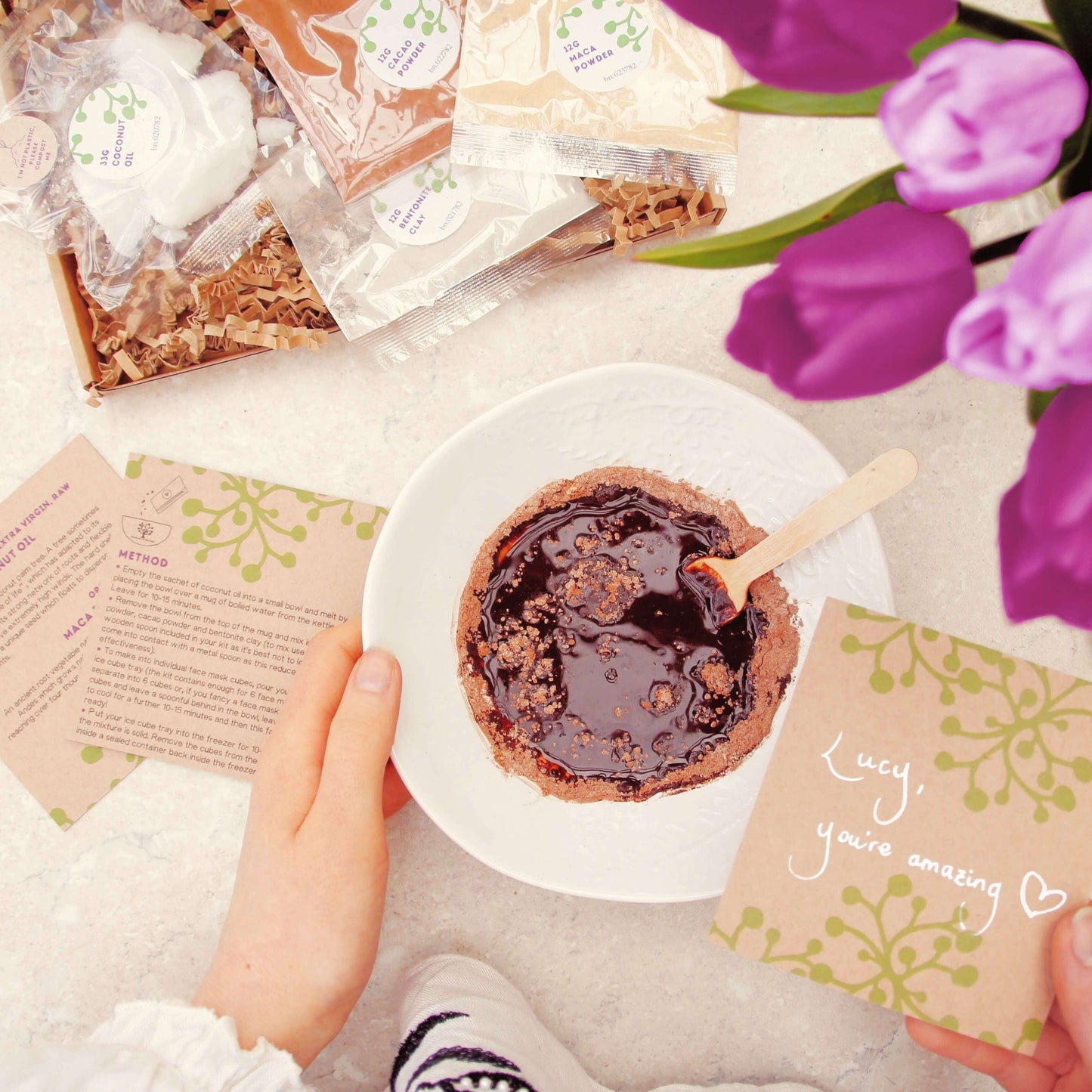 thank you gift showing eco-friendly pamper kit