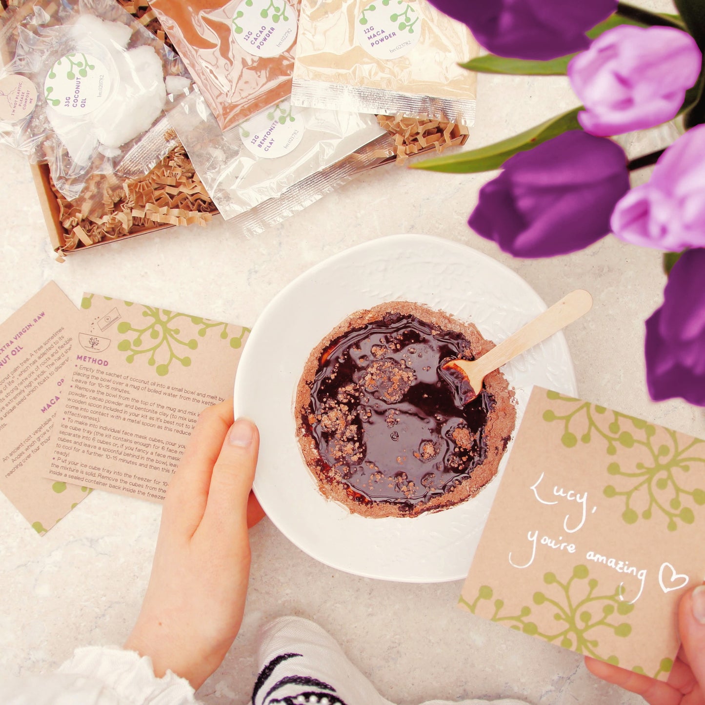 luxury pamper face mask kit inside mum letterbox gift