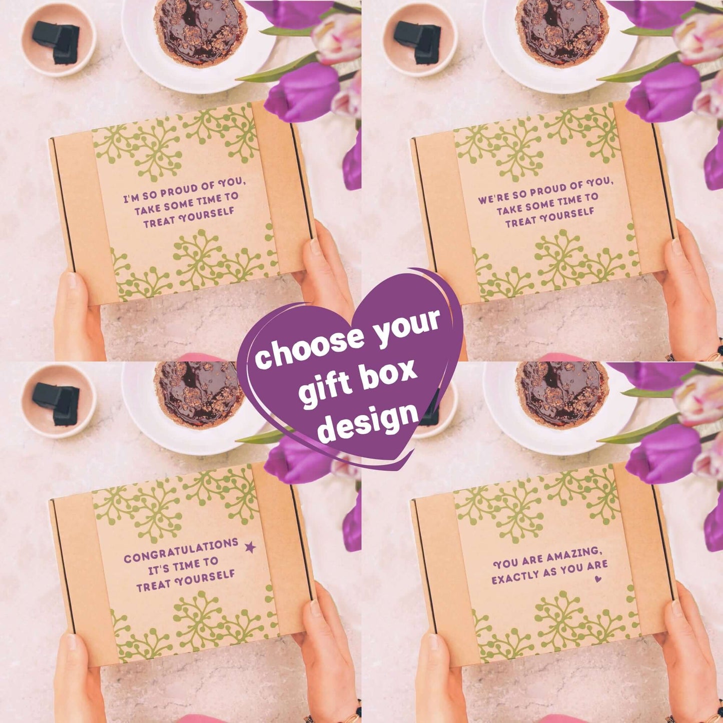 choose proud of you gift box design including 'i'm so proud of you, take some time to treat yourself'