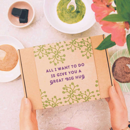 hug in a box gift with gift box design "all i want to do is give you a great big hug"