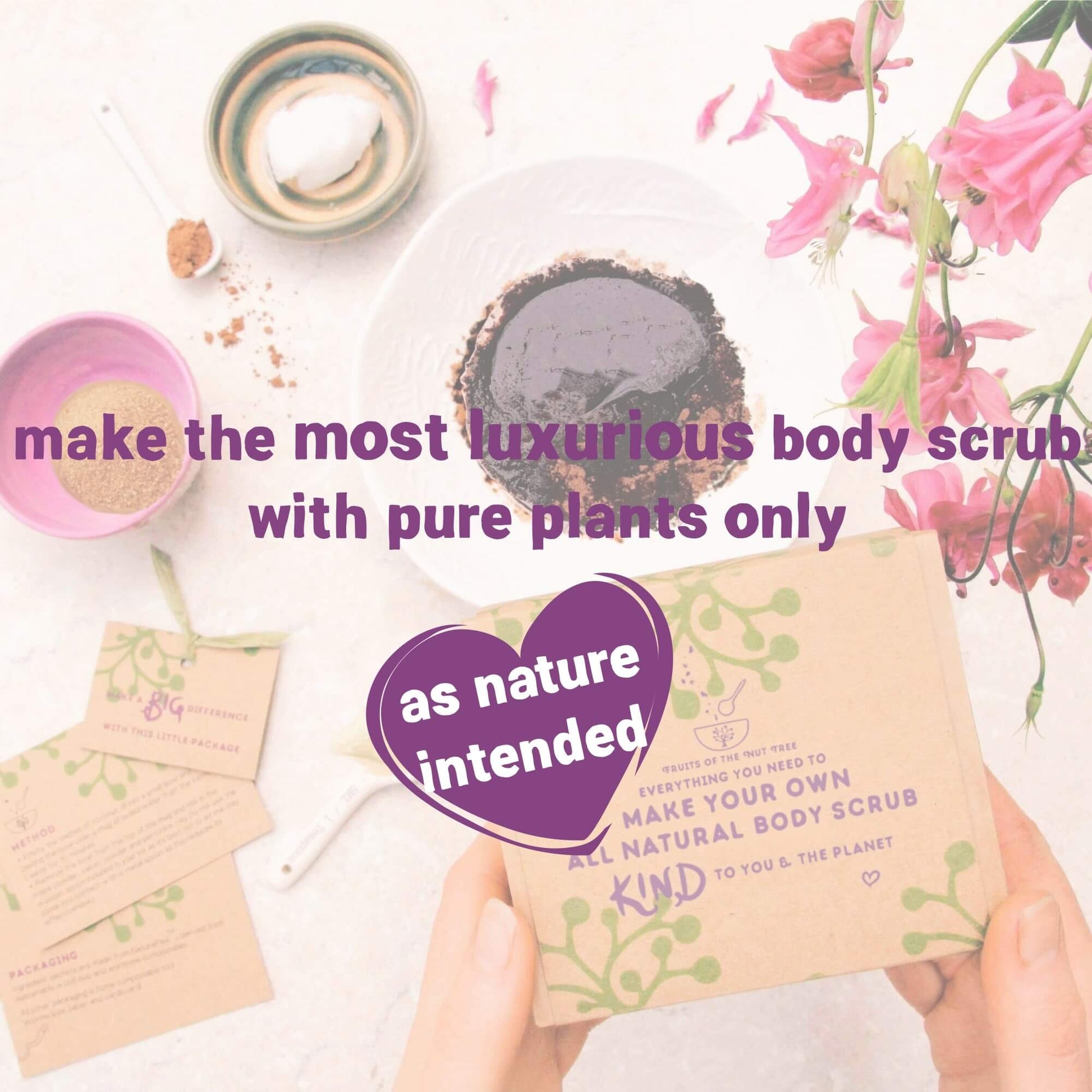 make your own body scrub with only natural, organic ingredients