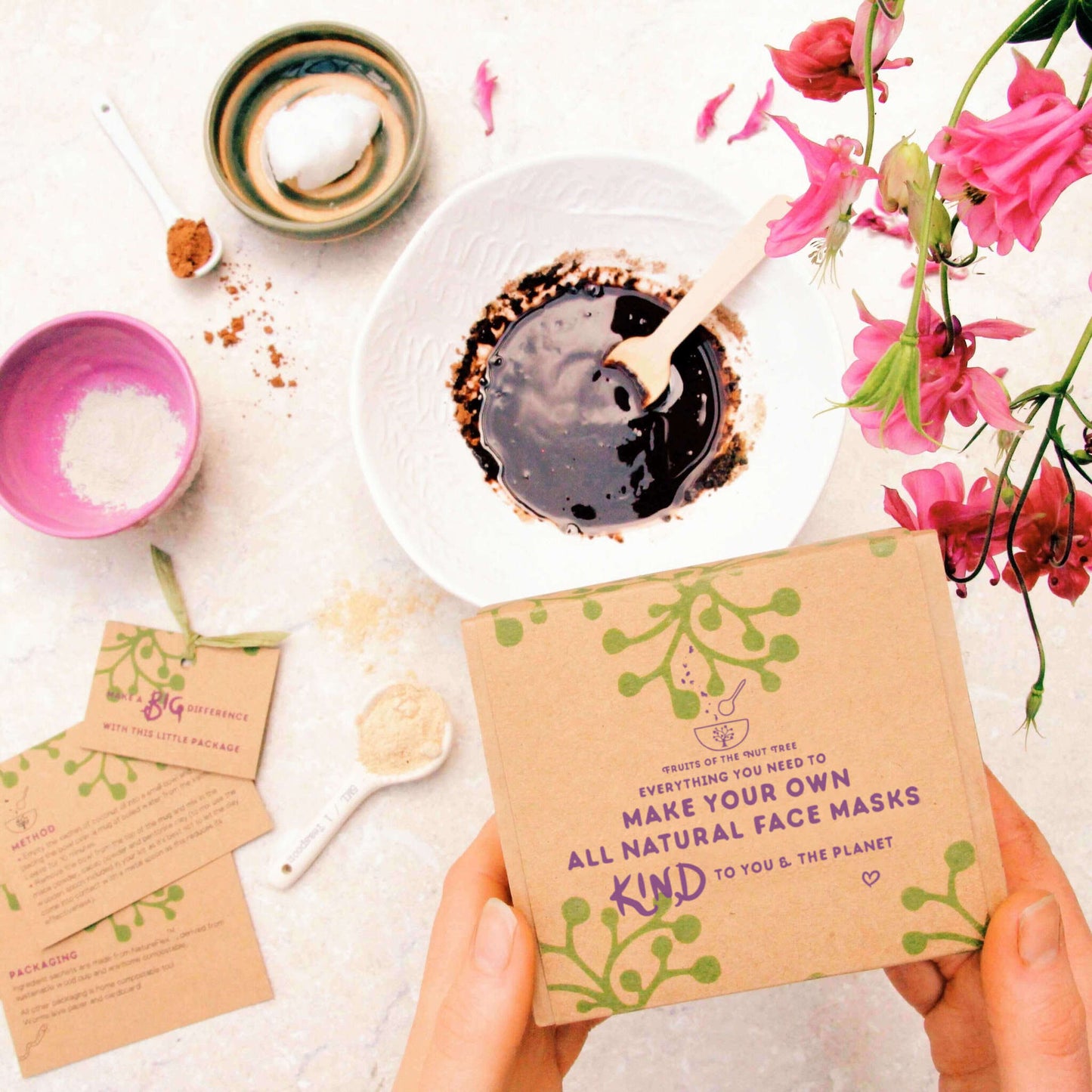 make your own face mask kit box with organic ingredients