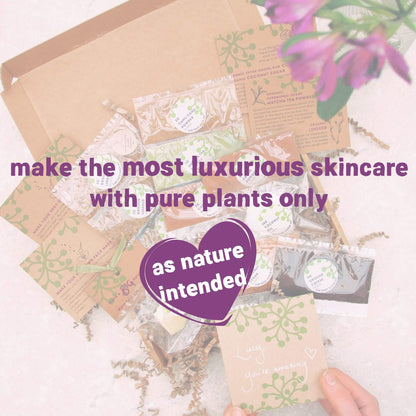 mum letterbox gift with organic vegan make your own skincare kit inside
