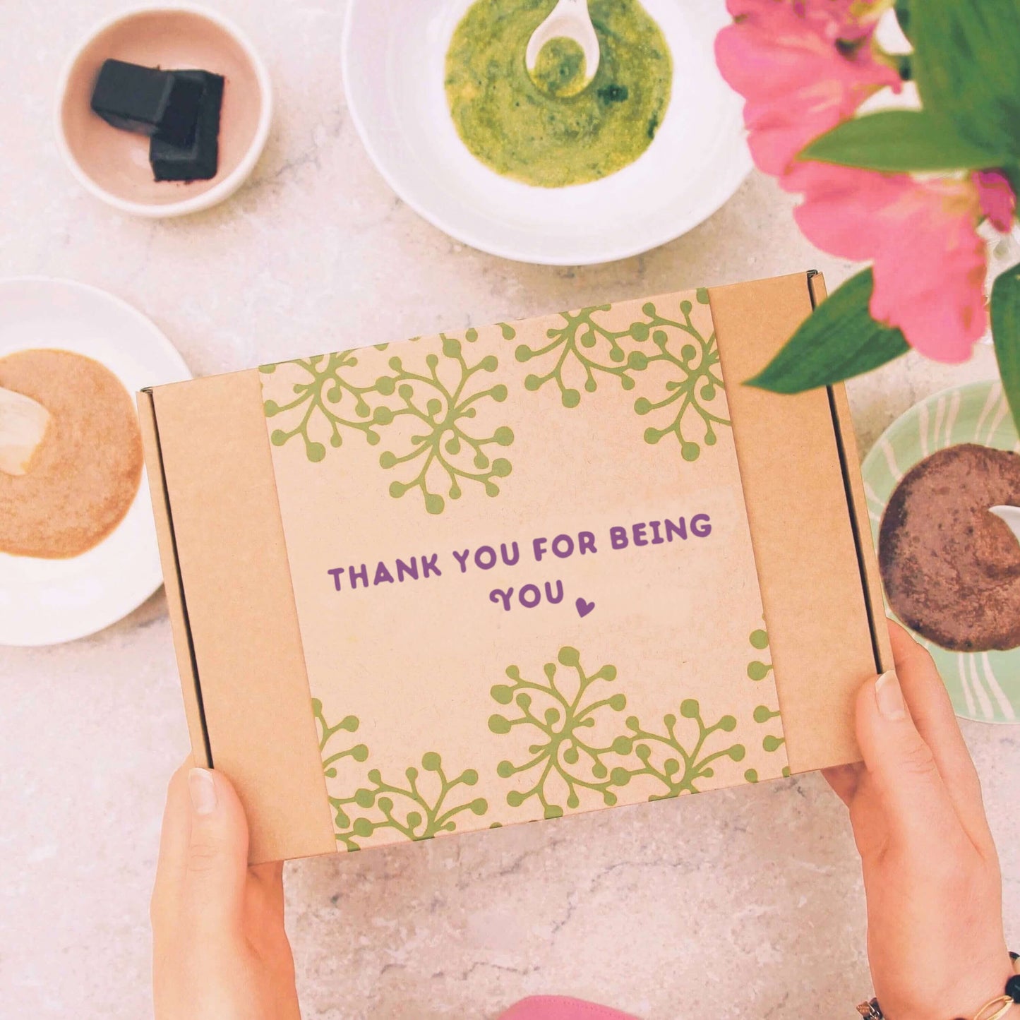 letterbox gift box with message 'thank you for being you'